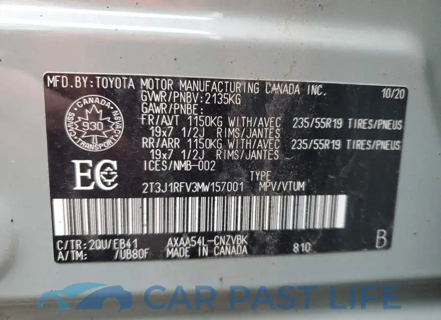 2T3J1RFV3MW157001# 13