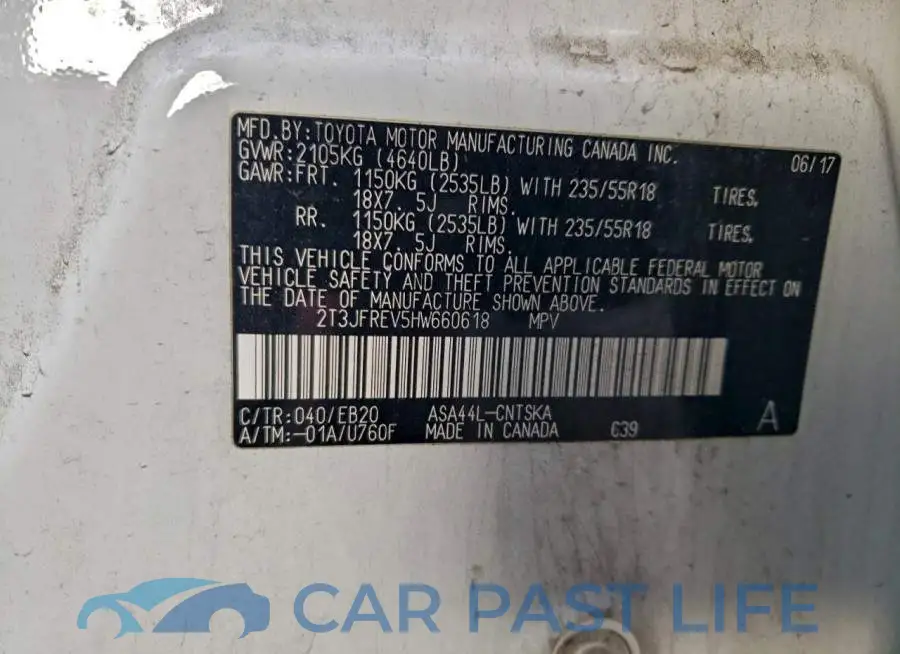 2T3JFREV5HW660618# 13