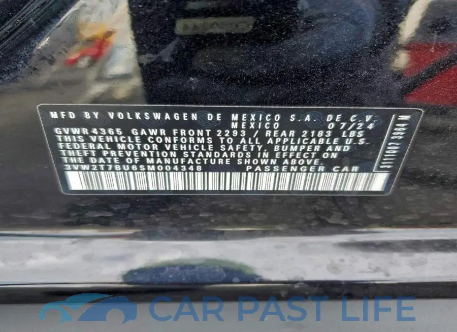 3VW2T7BU6SM004348# 12