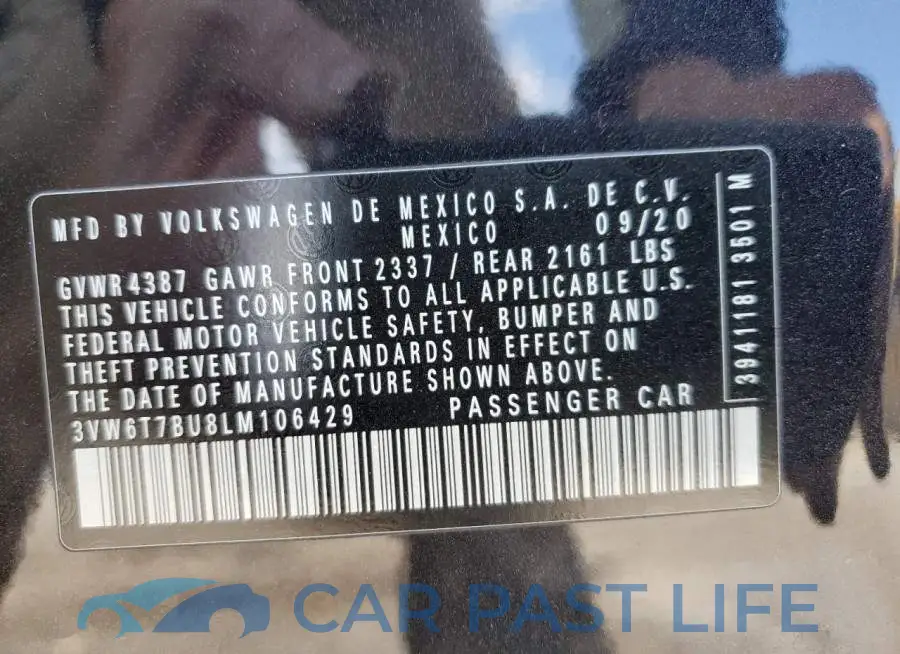 3VW6T7BU8LM106429# 12