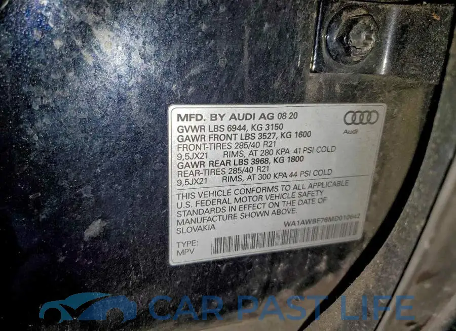 WA1AWBF76MD010642# 12