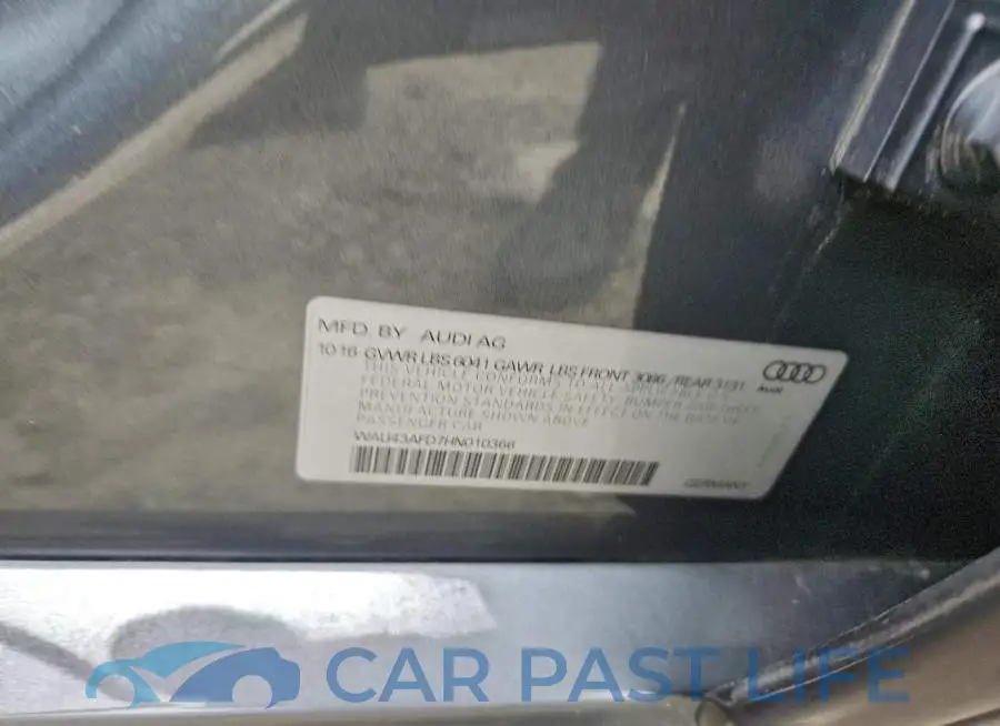 WAU43AFD7HN010366# 12