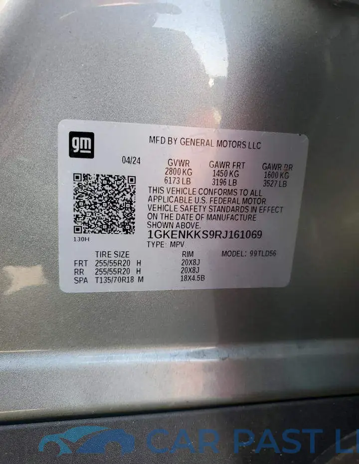 1GKENKKS9RJ161069# 13