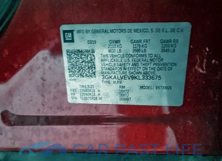 3GKALVEV9KL333675# 13