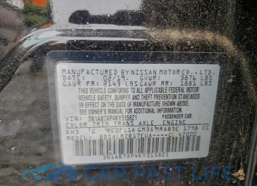 3N1AB7AP4KY315821# 12