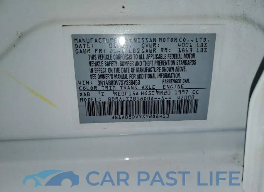 3N1AB8DV7SY288453# 13