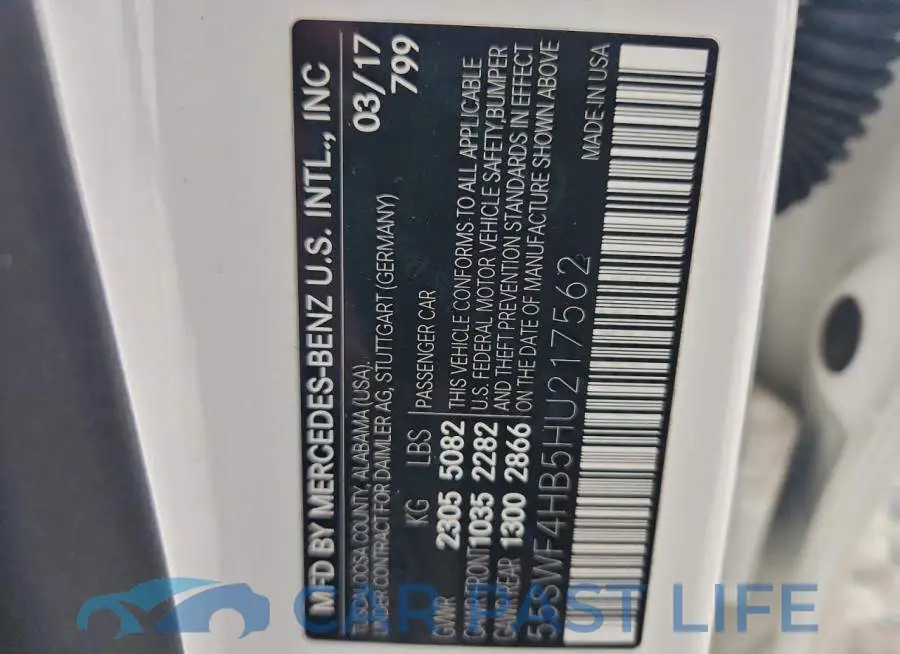 55SWF4HB5HU217562# 12