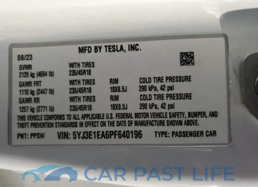 5YJ3E1EA6PF640196# 13