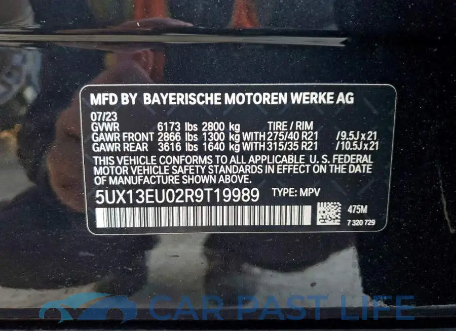 5UX13EU02R9T19989# 13
