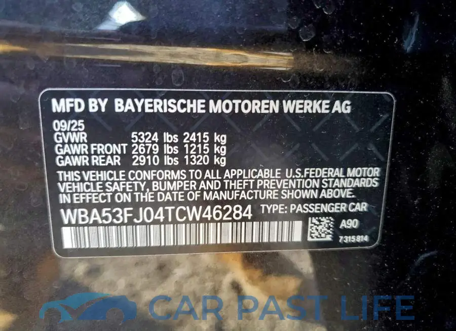 WBA53FJ04TCW46284# 12