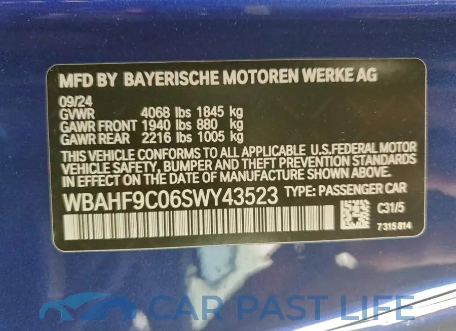 WBAHF9C06SWY43523# 12