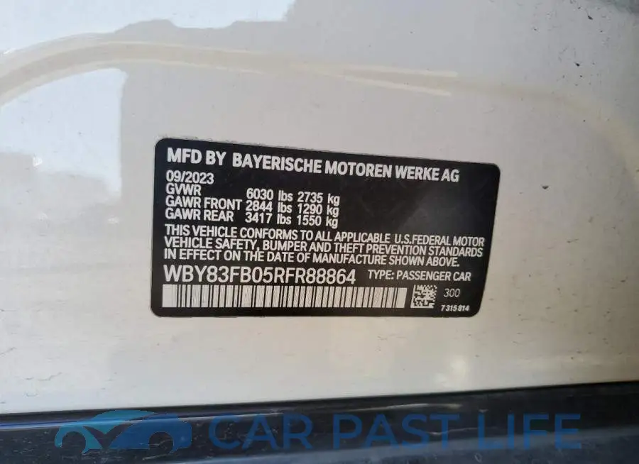 WBY83FB05RFR88864# 12