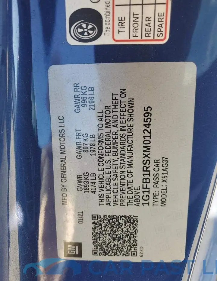 1G1FB1RSXM0124595# 12
