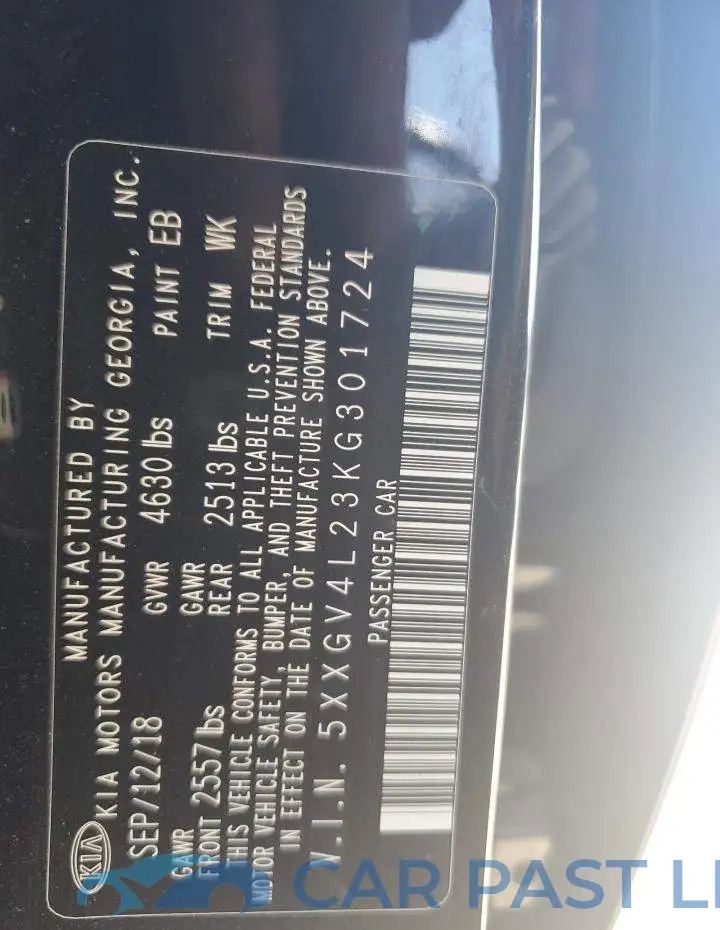 5XXGV4L23KG301724# 12