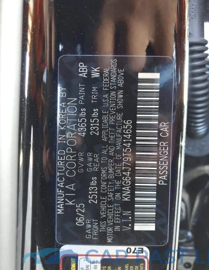 KNAG64J79T5414656# 13