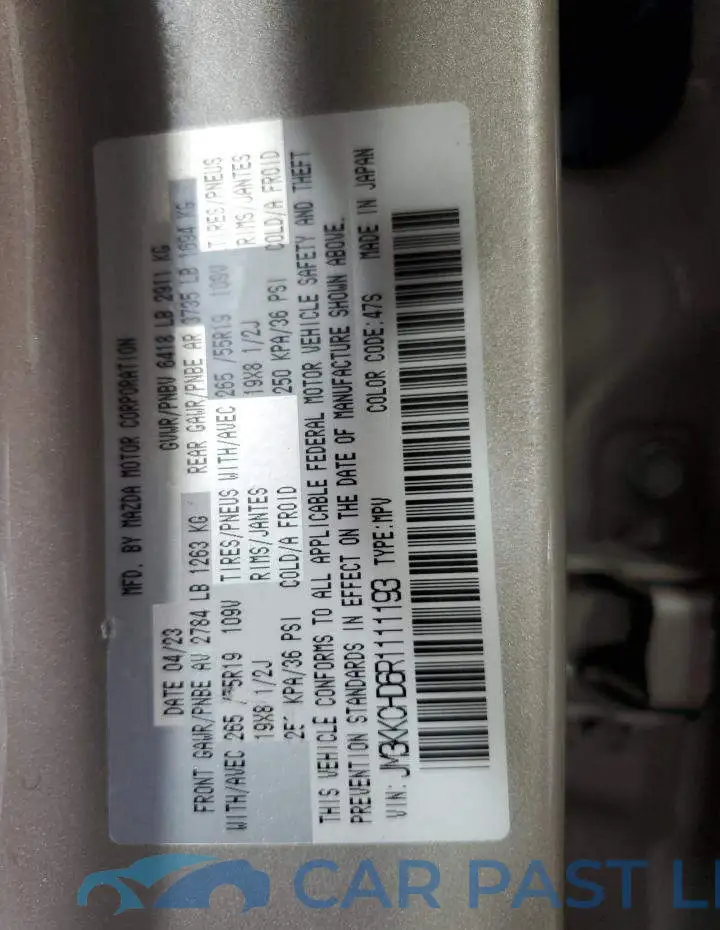 JM3KKCHD6R1111193# 12