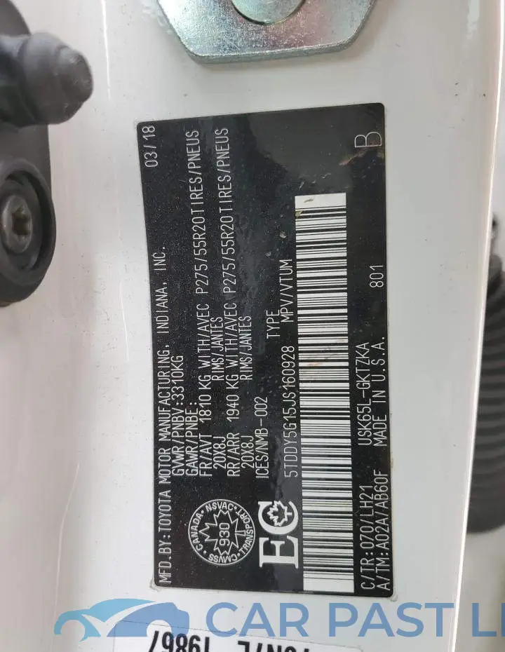 5TDDY5G15JS160928# 14