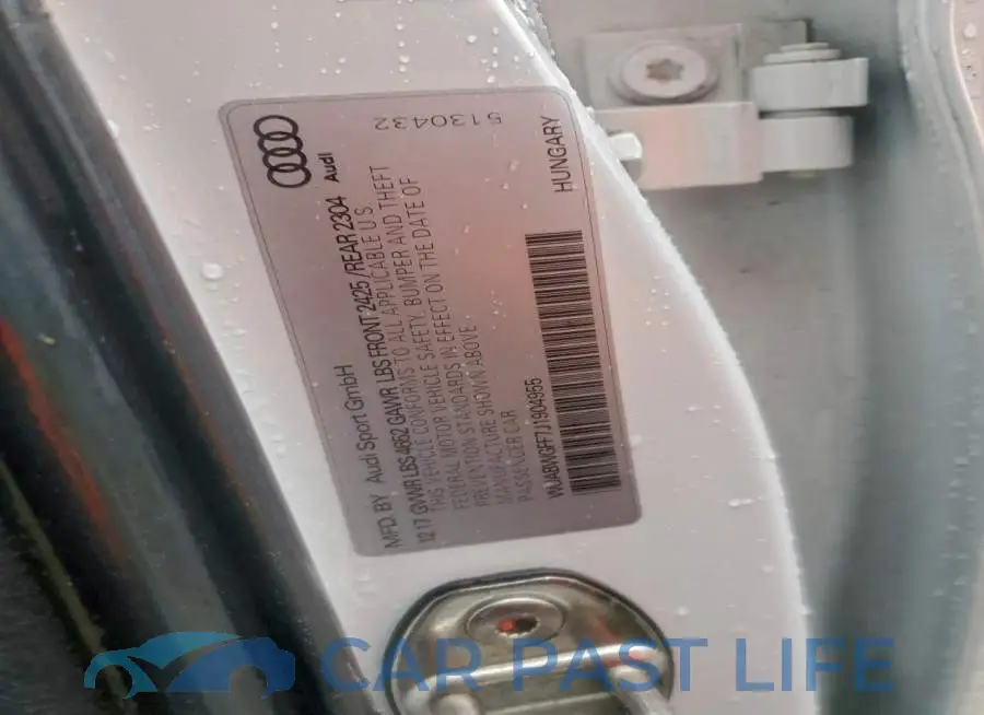 WUABWGFF7J1904955# 12