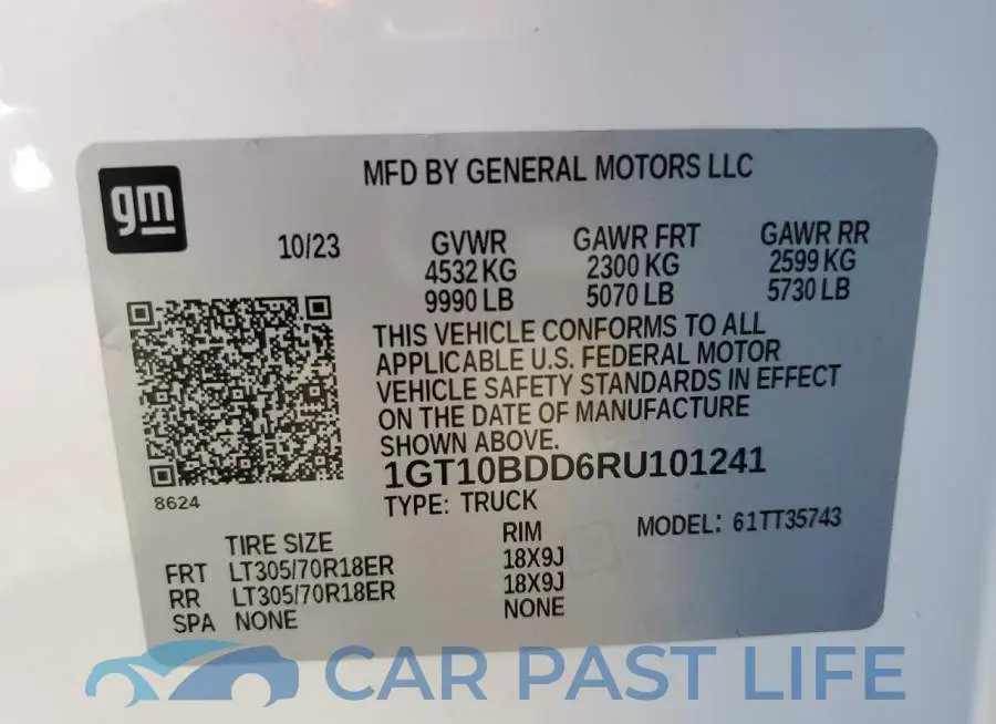 1GT10BDD6RU101241# 13