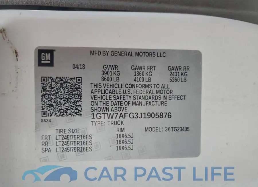 1GTW7AFG3J1905876# 13
