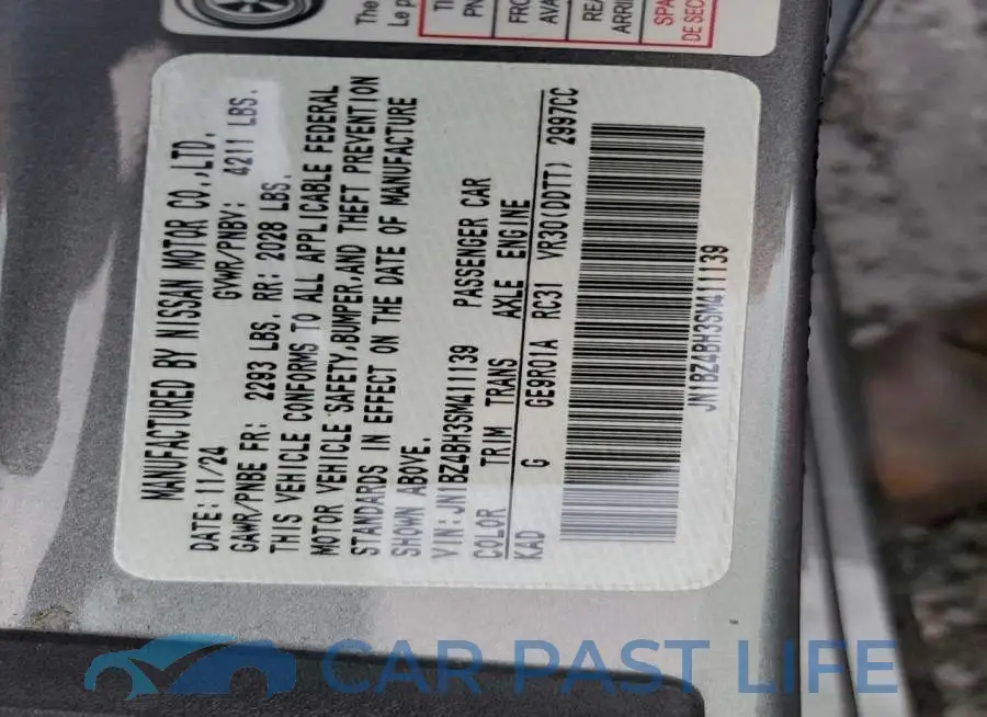 JN1BZ4BH3SM411139# 12