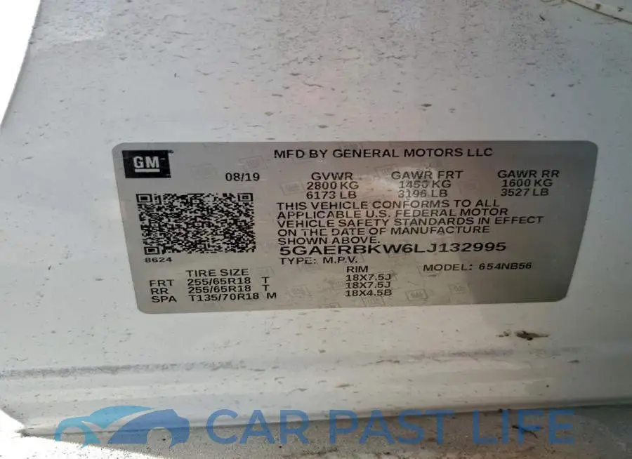 5GAERBKW6LJ132995# 12