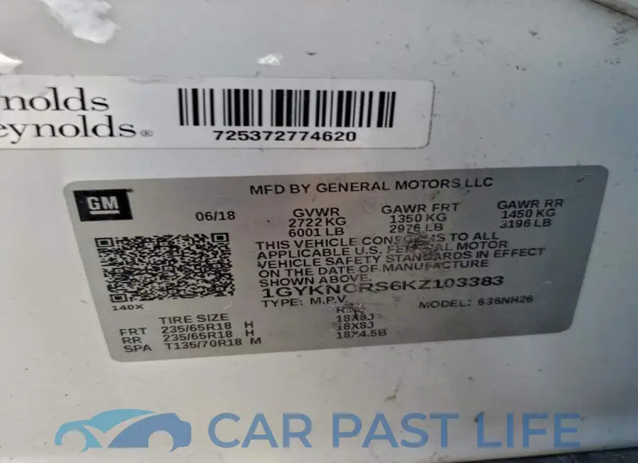 1GYKNCRS6KZ103383# 12