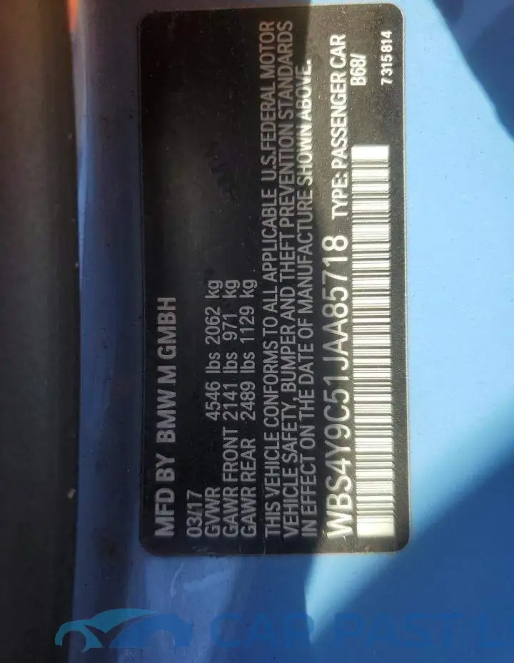 WBS4Y9C51JAA85718# 12