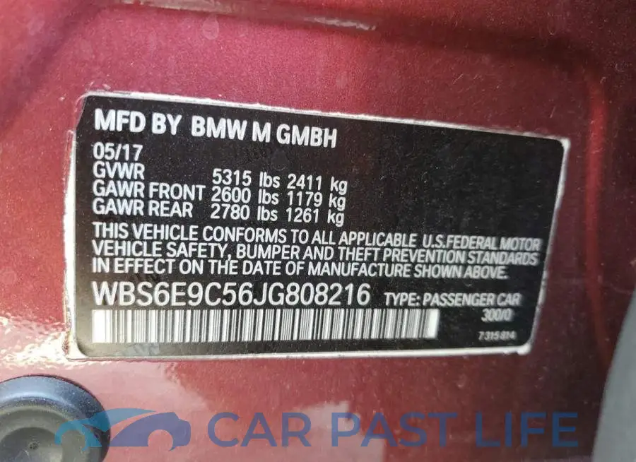 WBS6E9C56JG808216# 13