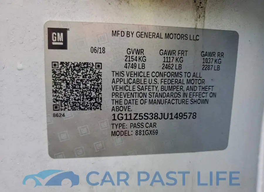 1G11Z5S38JU149578# 12