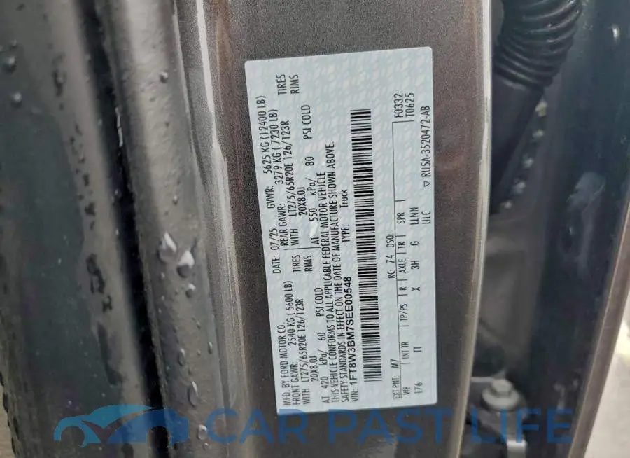 1FT8W3BM7SEE00548# 12