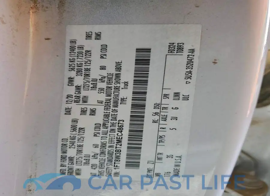 1FT8W3BT2MEC48673# 12