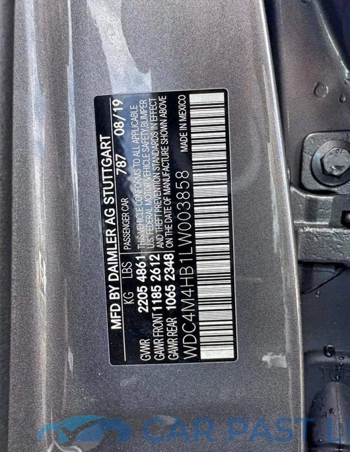 WDC4M4HB1LW003858# 10