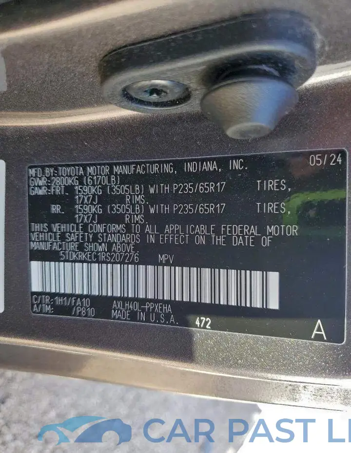 5TDKRKEC1RS207276# 14