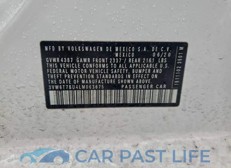 3VW6T7BU4LM063675# 12