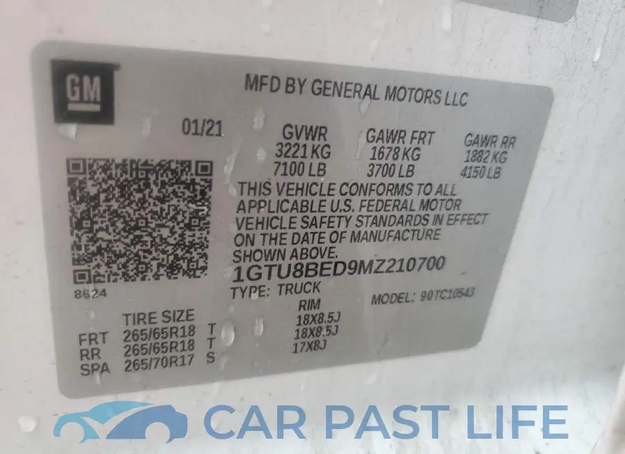 1GTU8BED9MZ210700# 13