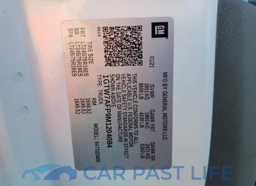 1GTW7AFP9M1204084# 14
