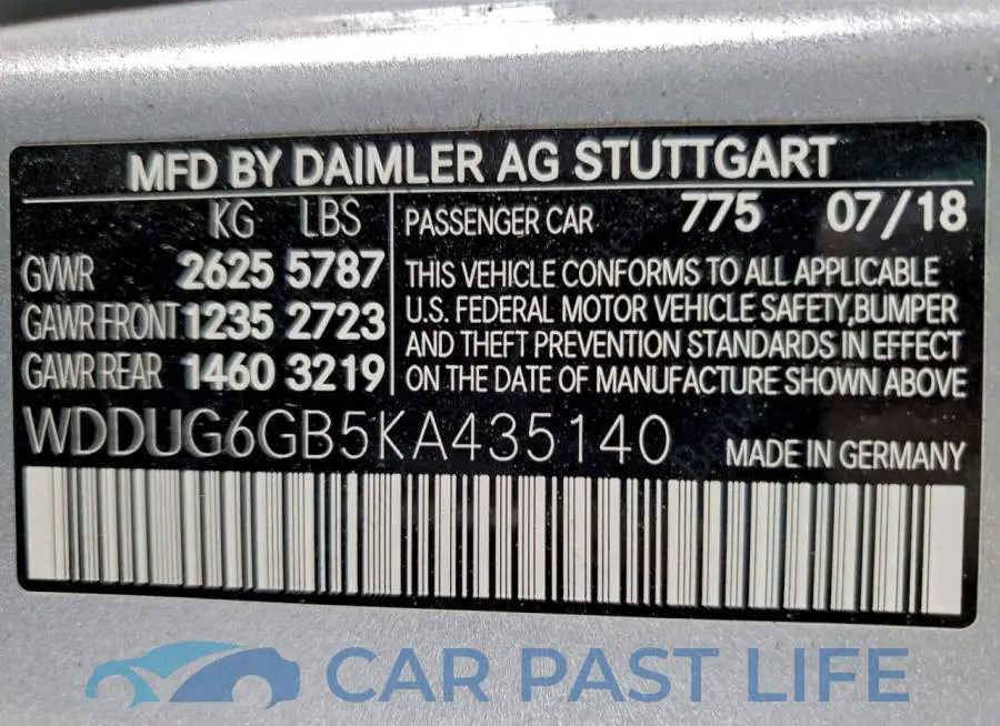 WDDUG6GB5KA435140# 12
