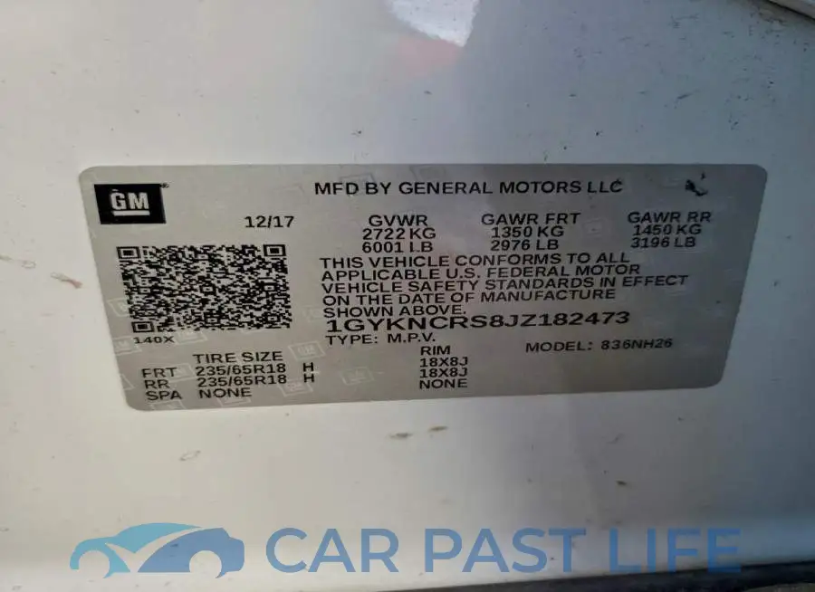 1GYKNCRS8JZ182473# 13