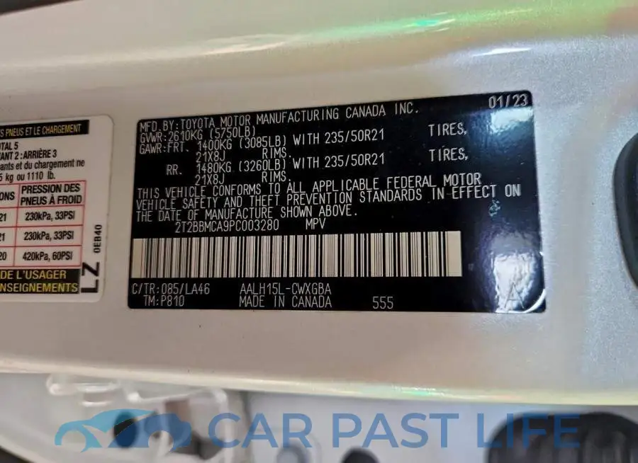 2T2BBMCA9PC003280# 14
