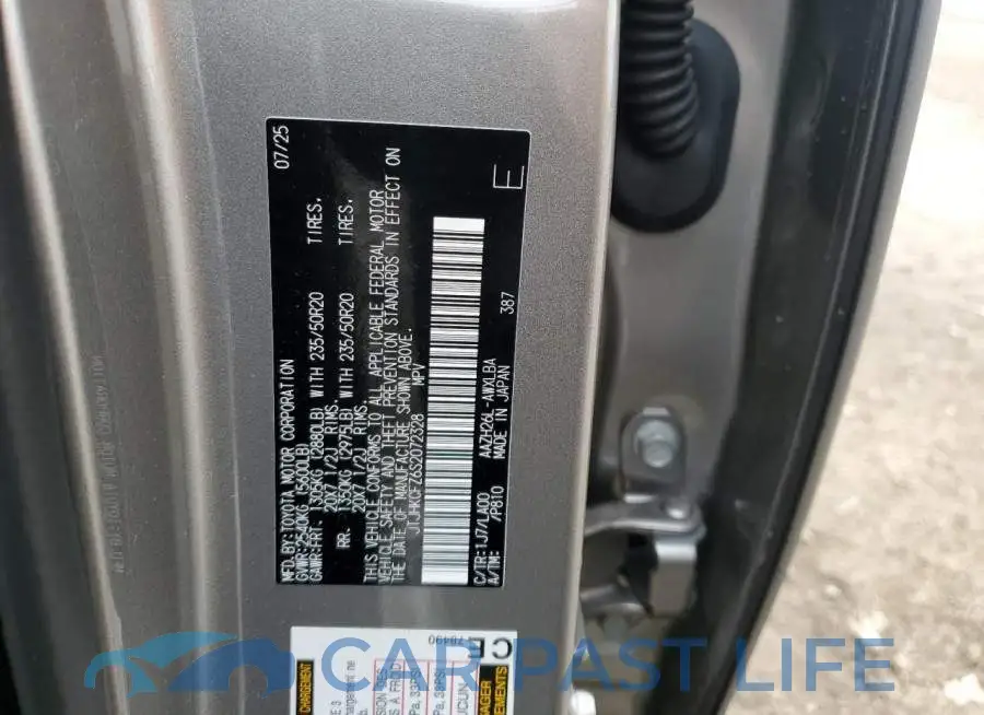 JTJHKCFZ6S2072328# 12
