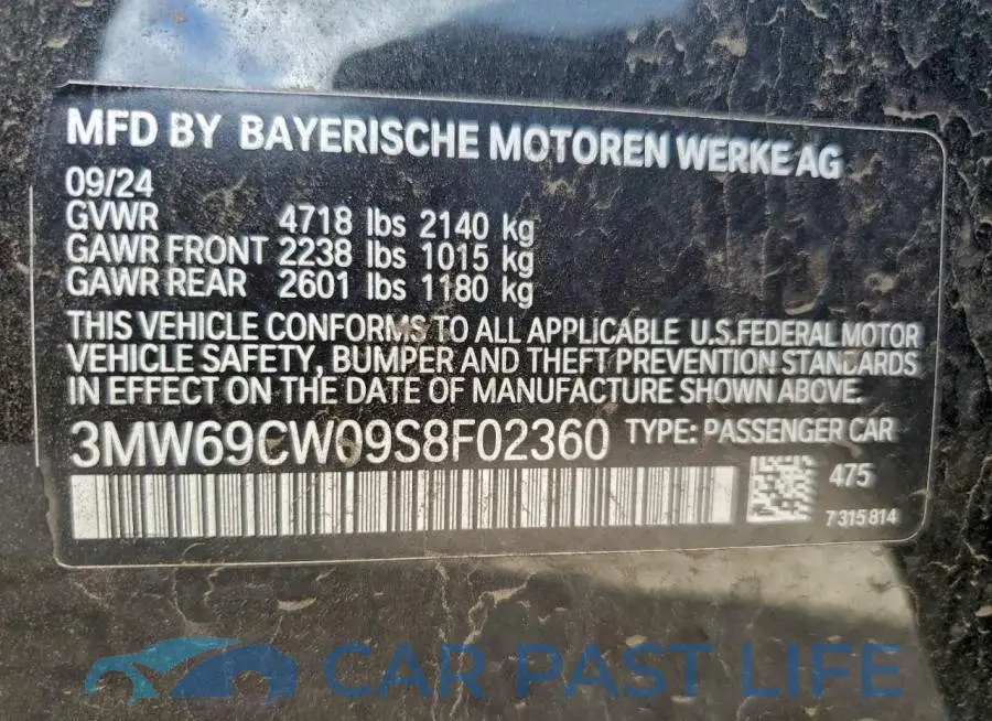 3MW69CW09S8F02360# 12