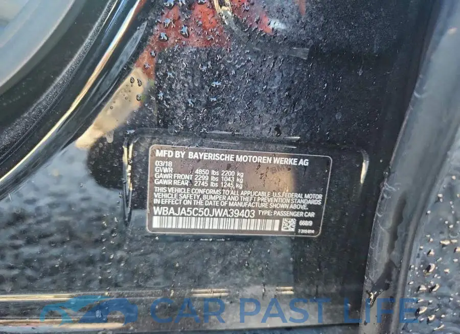 WBAJA5C50JWA39403# 13