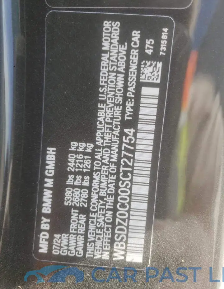 WBSDZ0C00SCT27754# 13