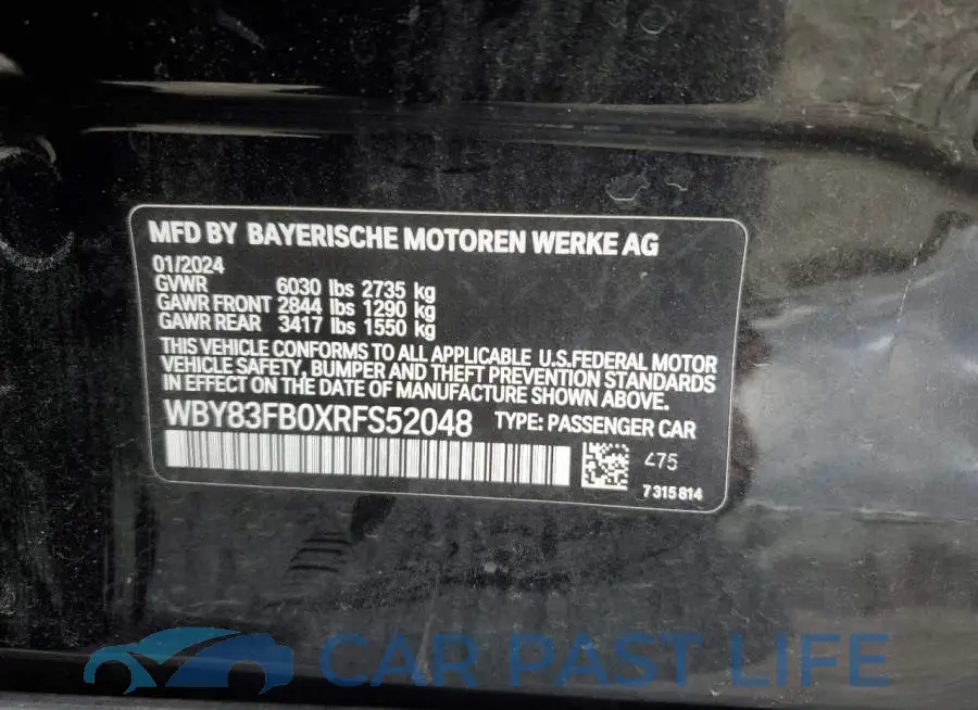 WBY83FB0XRFS52048# 12