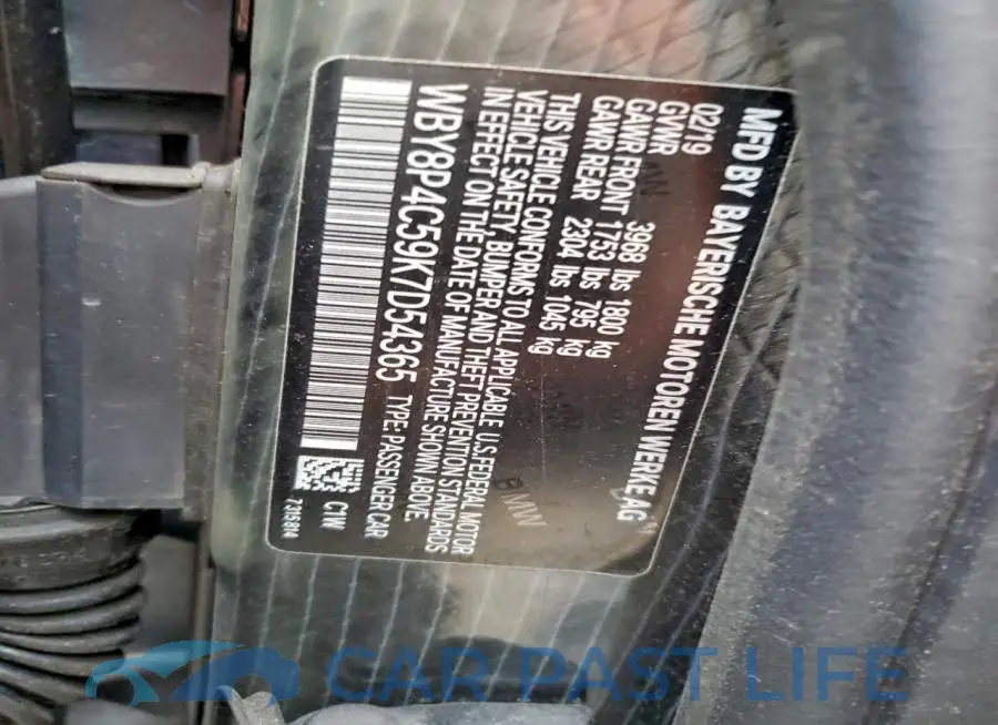 WBY8P4C59K7D54365# 12