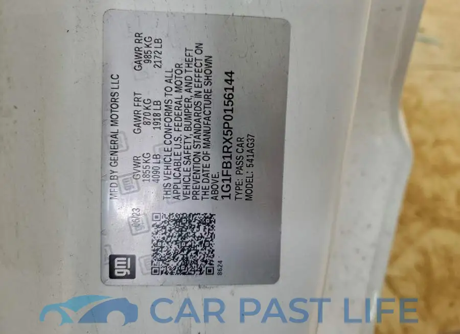 1G1FB1RX5P0156144# 12