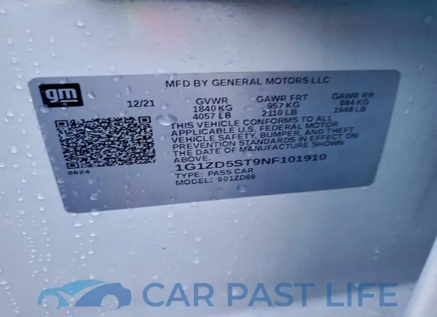 1G1ZD5ST9NF101910# 12