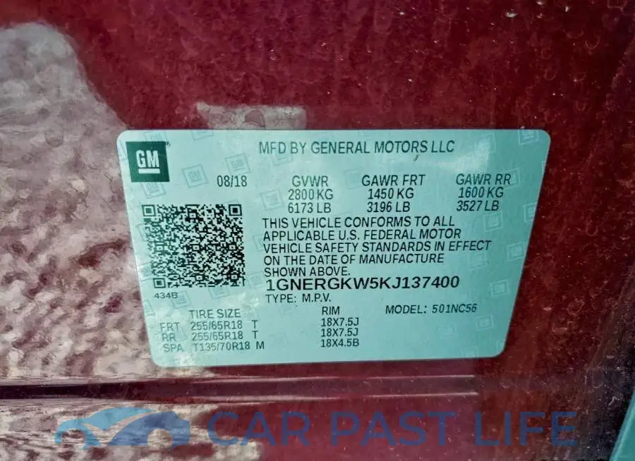 1GNERGKW5KJ137400# 13