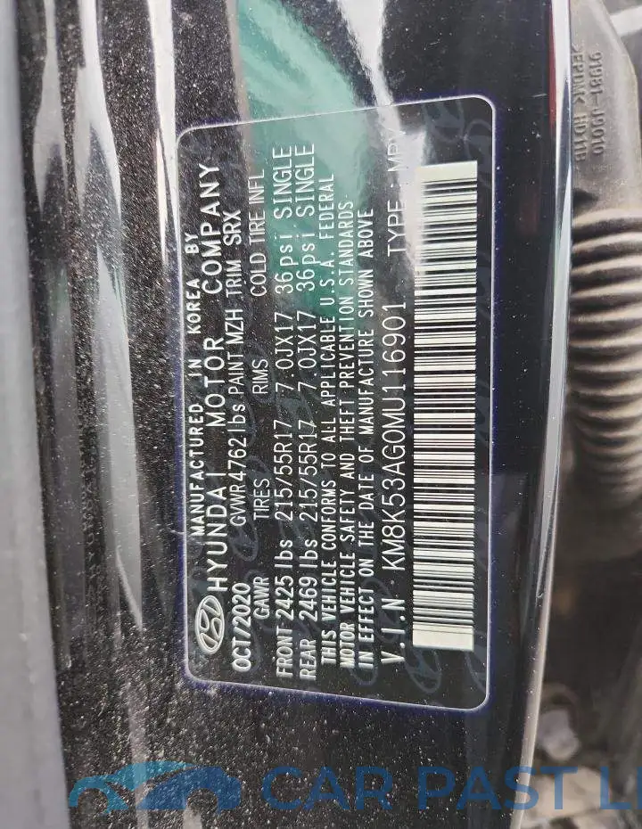 KM8K53AG0MU116901# 14